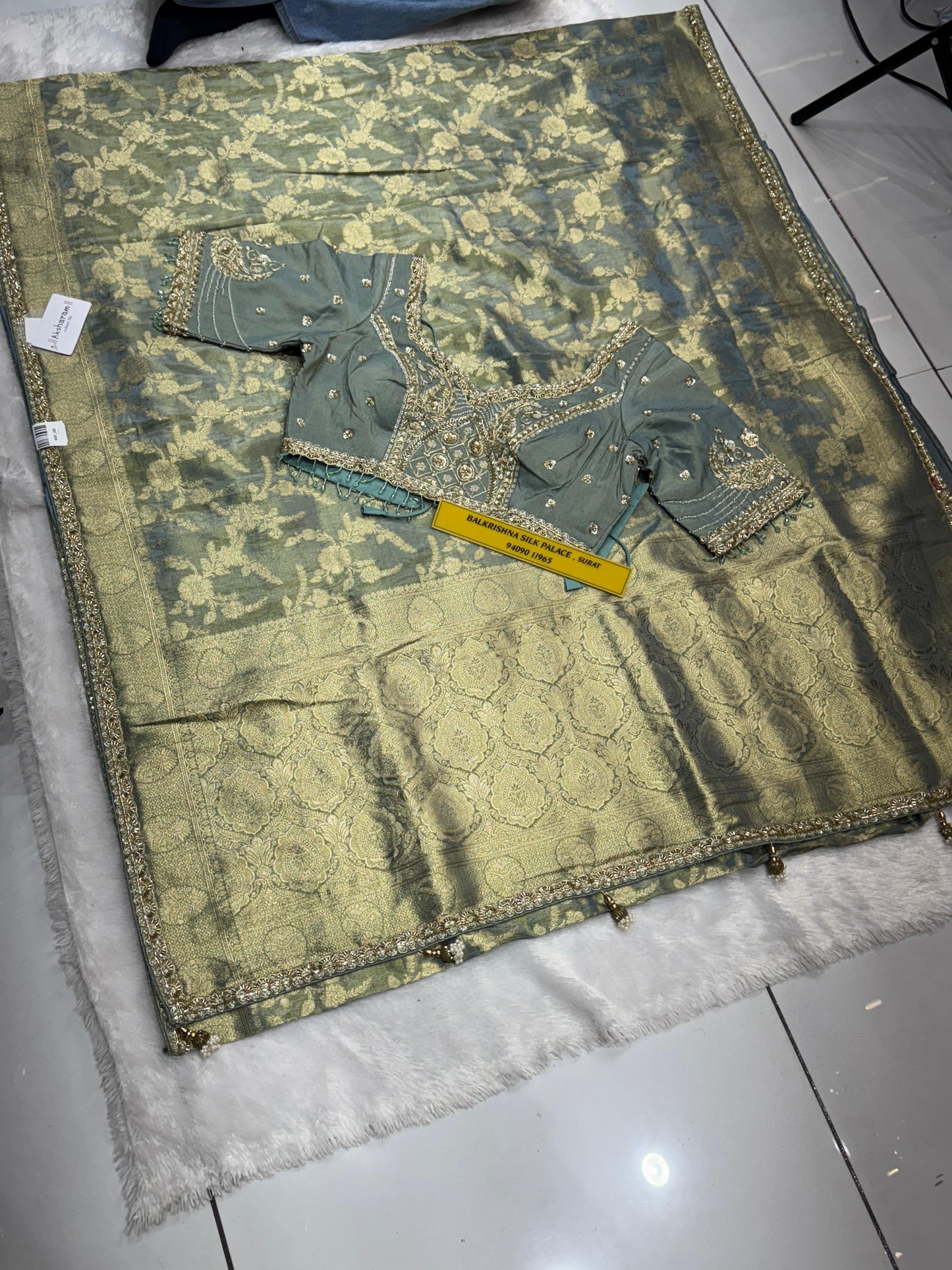 Pure Silk Saree with Real Kasab Zari & Dual Blouse Package