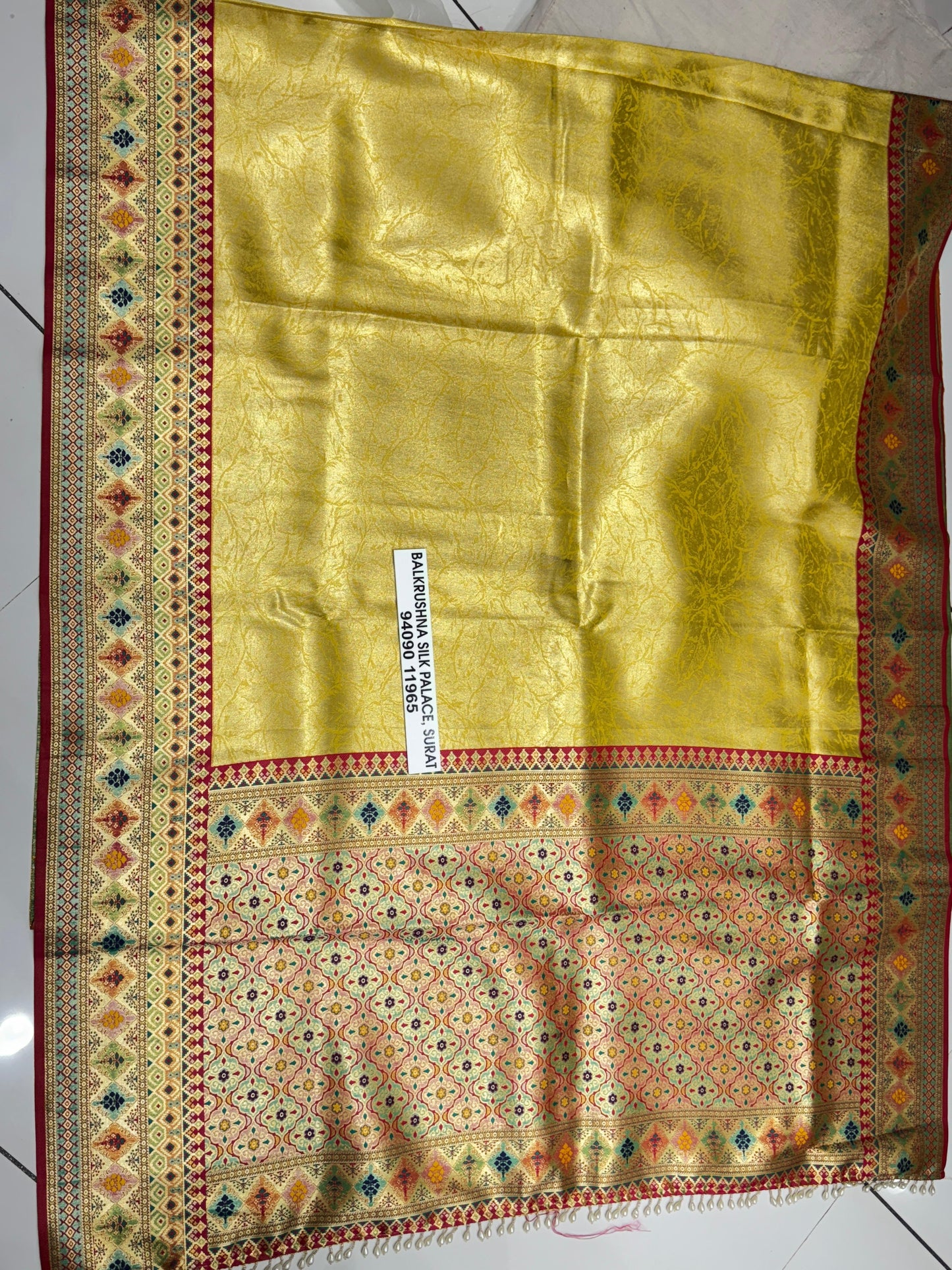 ✨ Royal Banarasi Dharmavaram Silk Saree with Real Jari Weaving ✨