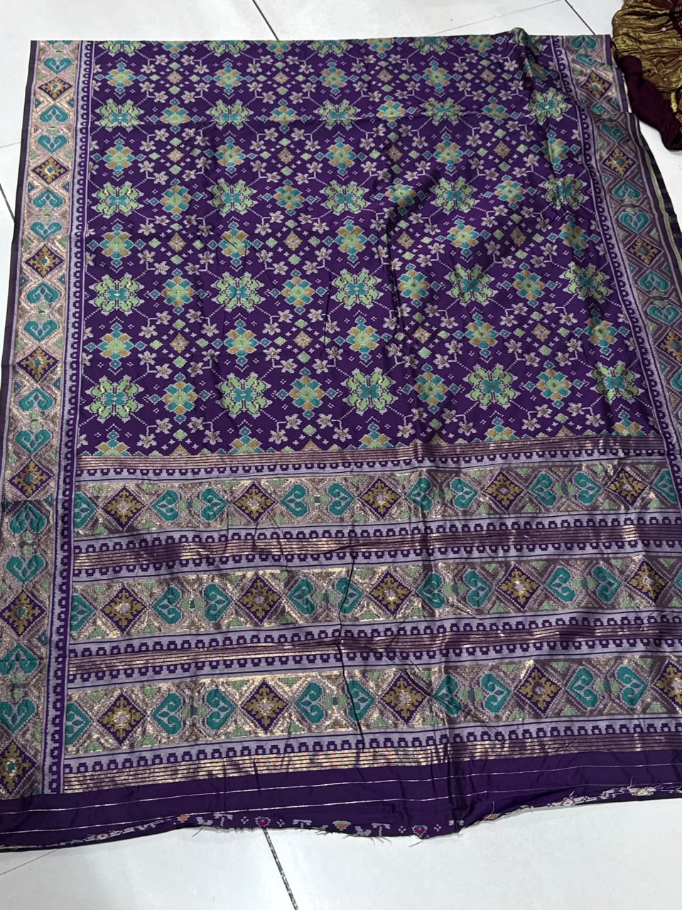 Traditional Manek Chowk Woven Patola Saree in Soft Banarasi Silk