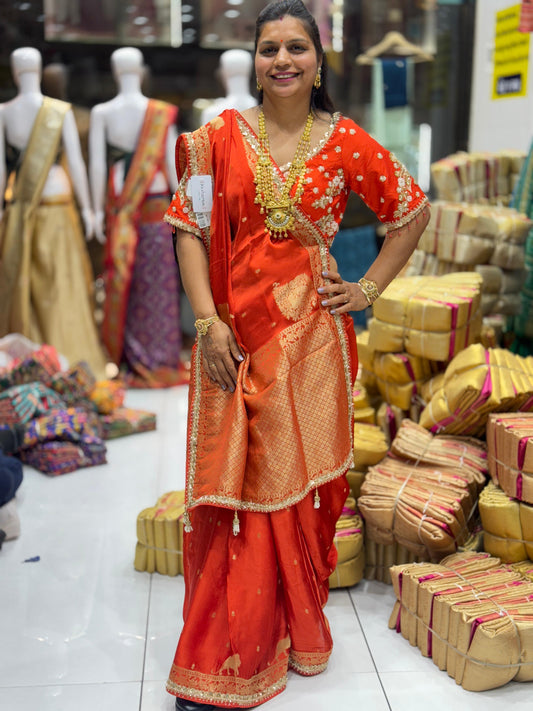 Pure Silk Saree with Real Kasab Zari & Dual Blouse Package