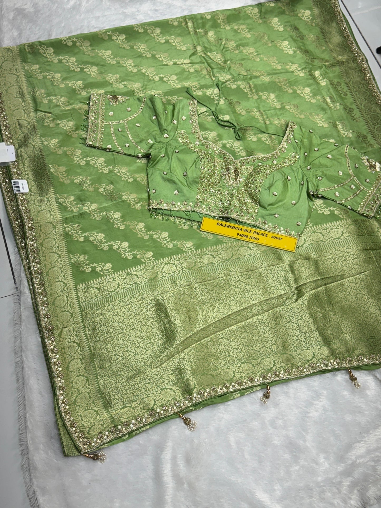 Pure Silk Saree with Real Kasab Zari & Dual Blouse Package