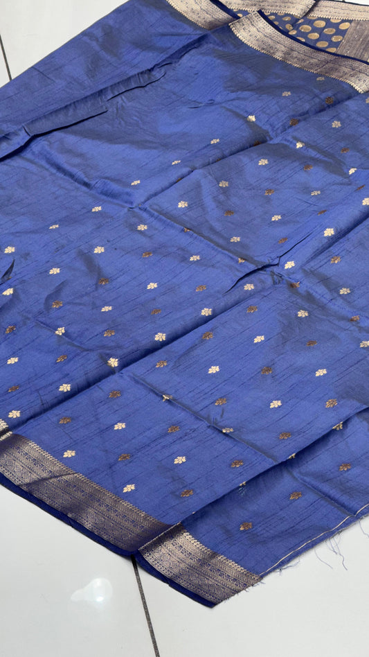 Pure Cotton 1000 Butti Woven Saree with Kasab Border & Zari Weaving | Elegant Daily & Festive Wear