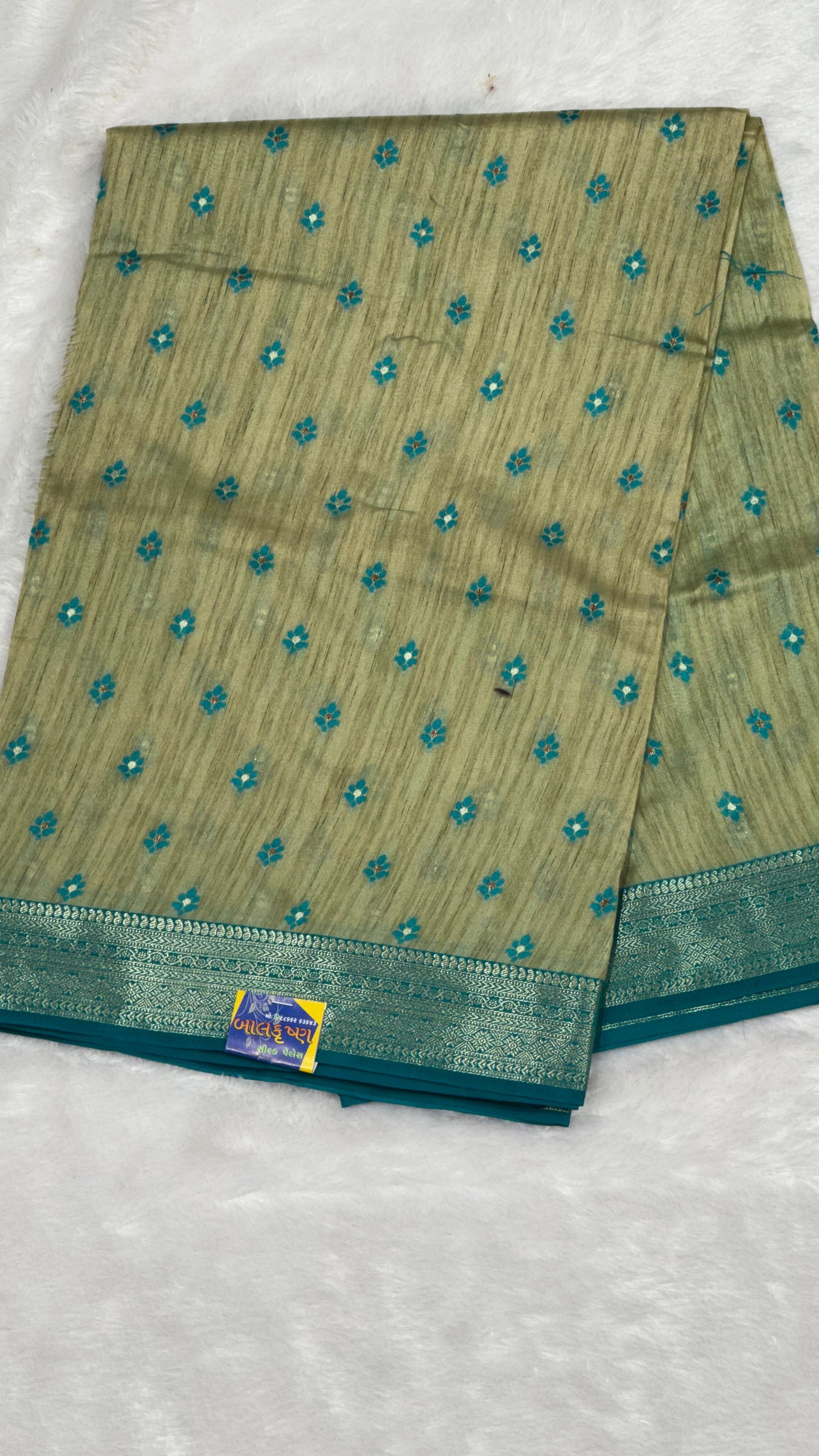Pure Cotton 1000 Butti Woven Saree with Kasab Border & Zari Weaving | Elegant Daily & Festive Wear