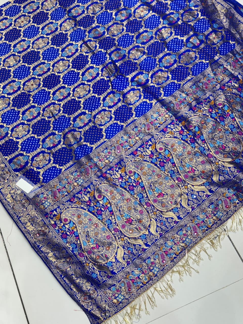 Luxury Jangla Georgette Saree with Heavy Woven Pallu & Rich Border Work | Butti Blouse Designer Saree