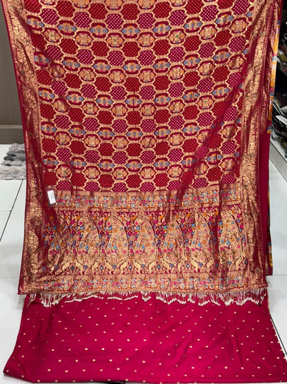 Luxury Jangla Georgette Saree with Heavy Woven Pallu & Rich Border Work | Butti Blouse Designer Saree
