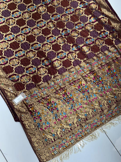 Luxury Jangla Georgette Saree with Heavy Woven Pallu & Rich Border Work | Butti Blouse Designer Saree