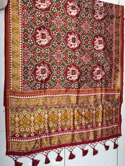 Luxury Woven Banarasi Patola Soft Silk Saree with Designer Border & Blouse Piece