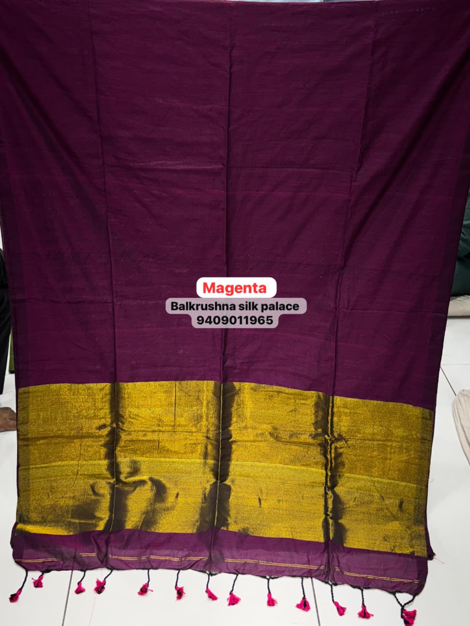 Authentic Handloom Cotton Saree | Real Zari Patto Banaras-Kolkata Edition