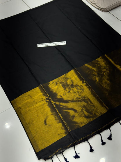 Authentic Handloom Cotton Saree | Real Zari Patto Banaras-Kolkata Edition