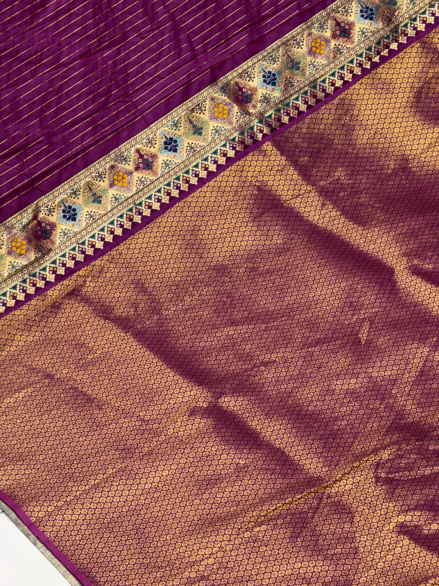 ✨ Royal Banarasi Dharmavaram Silk Saree with Real Jari Weaving ✨