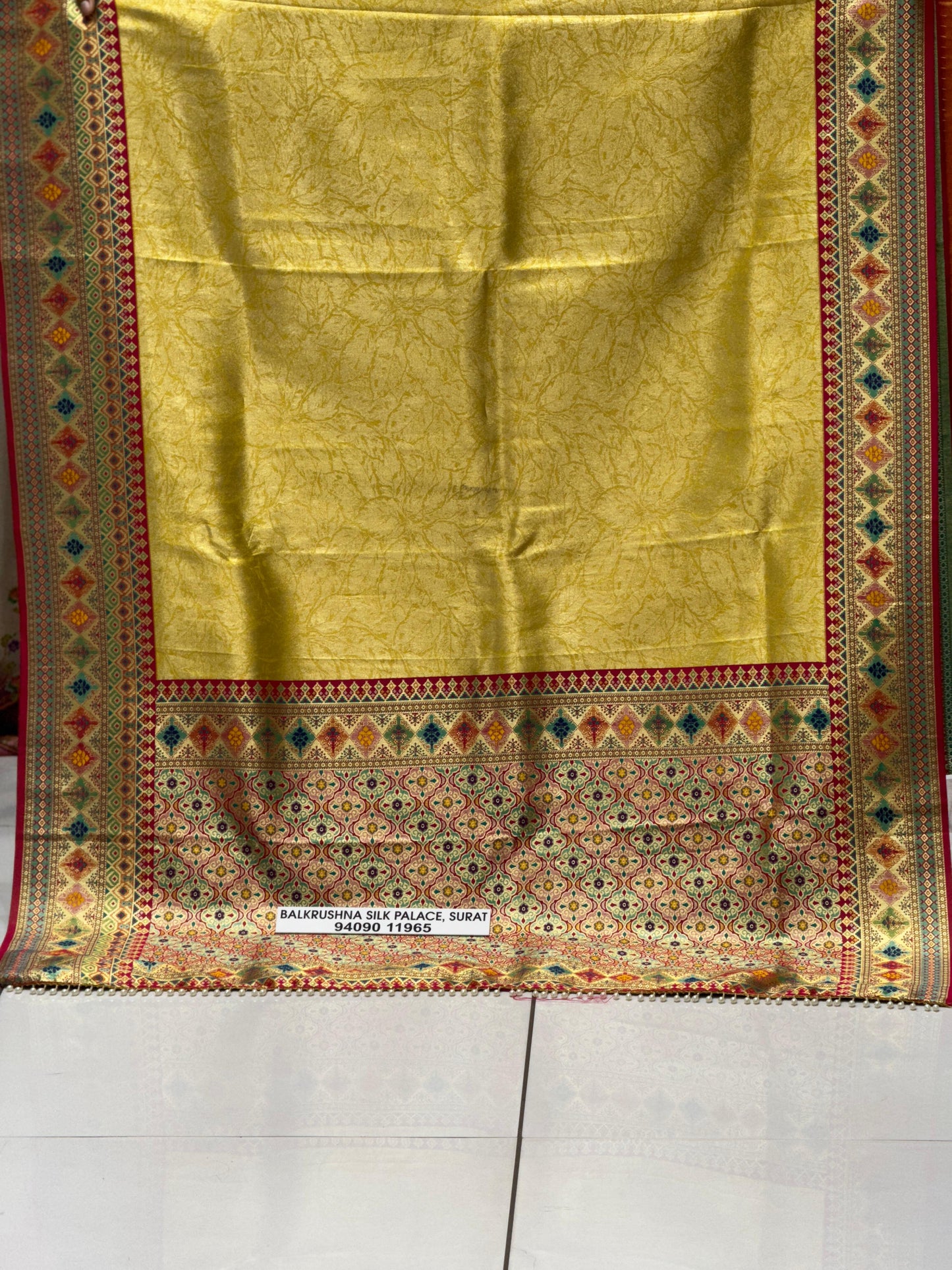 ✨ Royal Banarasi Dharmavaram Silk Saree with Real Jari Weaving ✨