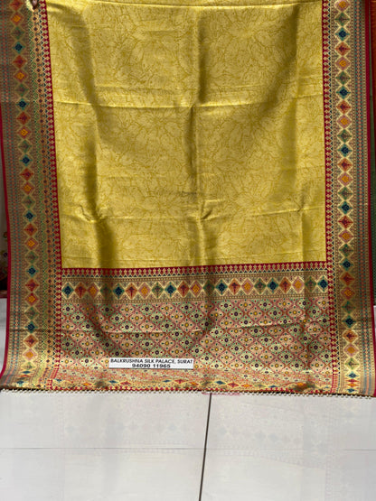 ✨ Royal Banarasi Dharmavaram Silk Saree with Real Jari Weaving ✨