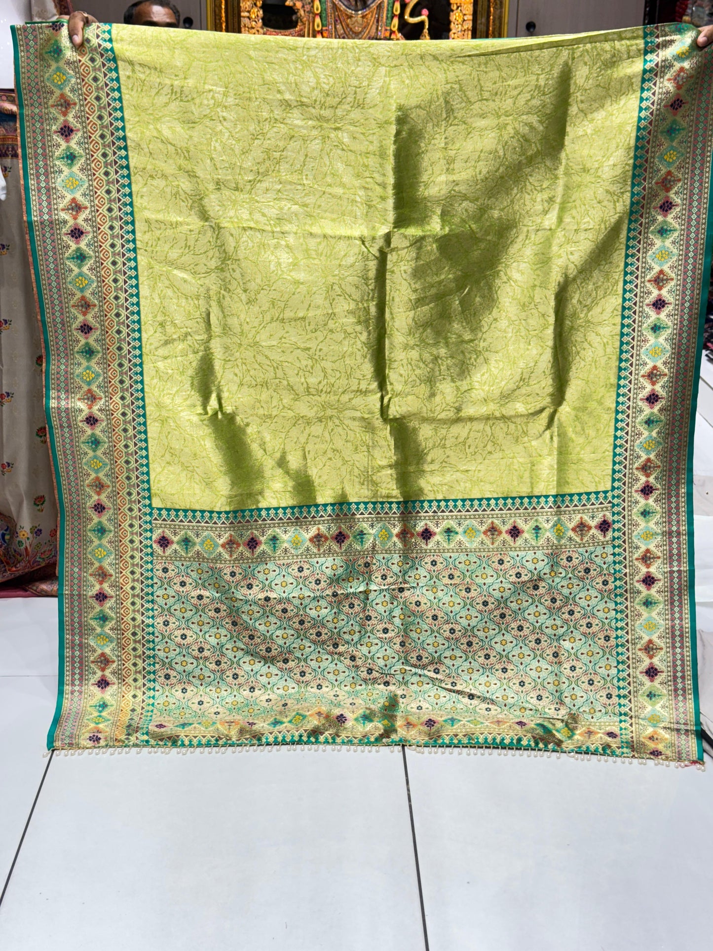 ✨ Royal Banarasi Dharmavaram Silk Saree with Real Jari Weaving ✨