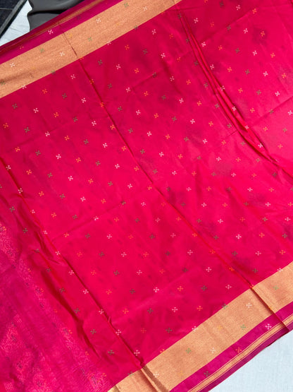 Premium Banarasi Woven Silk Patola Saree with Rich Zari Border