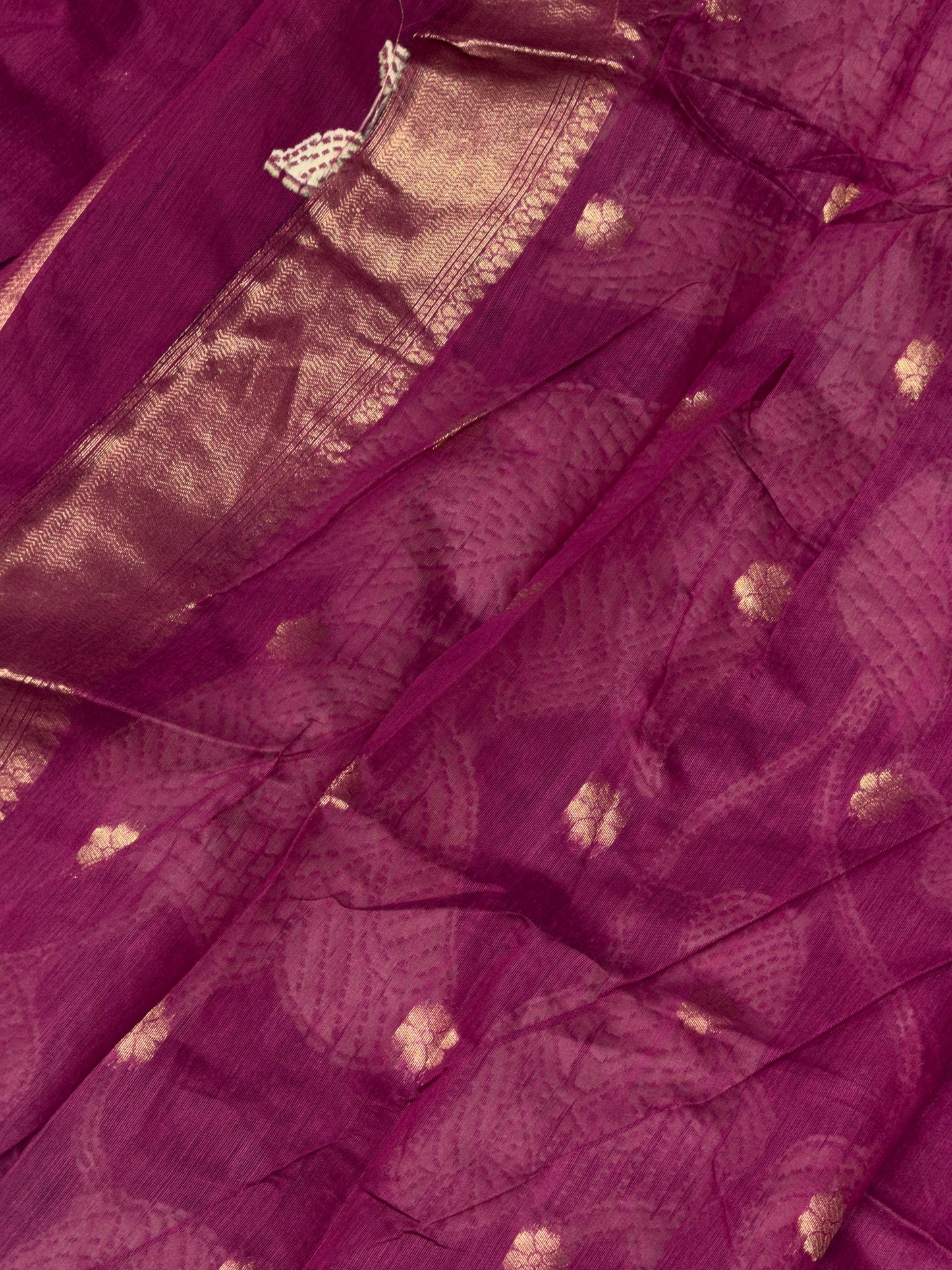 Premium Pure Jamdani Cotton Saree with Banarasi Zari Butti & Designer Pallu