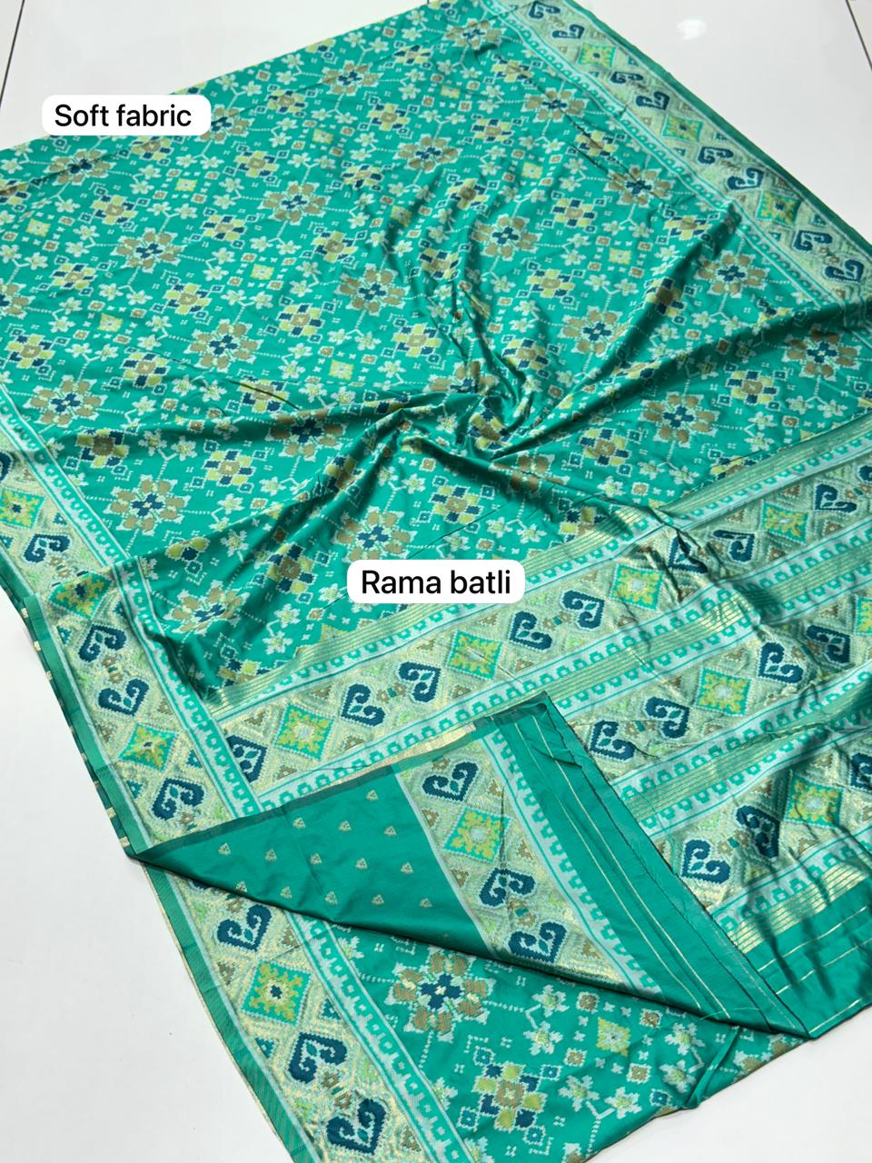 Traditional Manek Chowk Woven Patola Saree in Soft Banarasi Silk