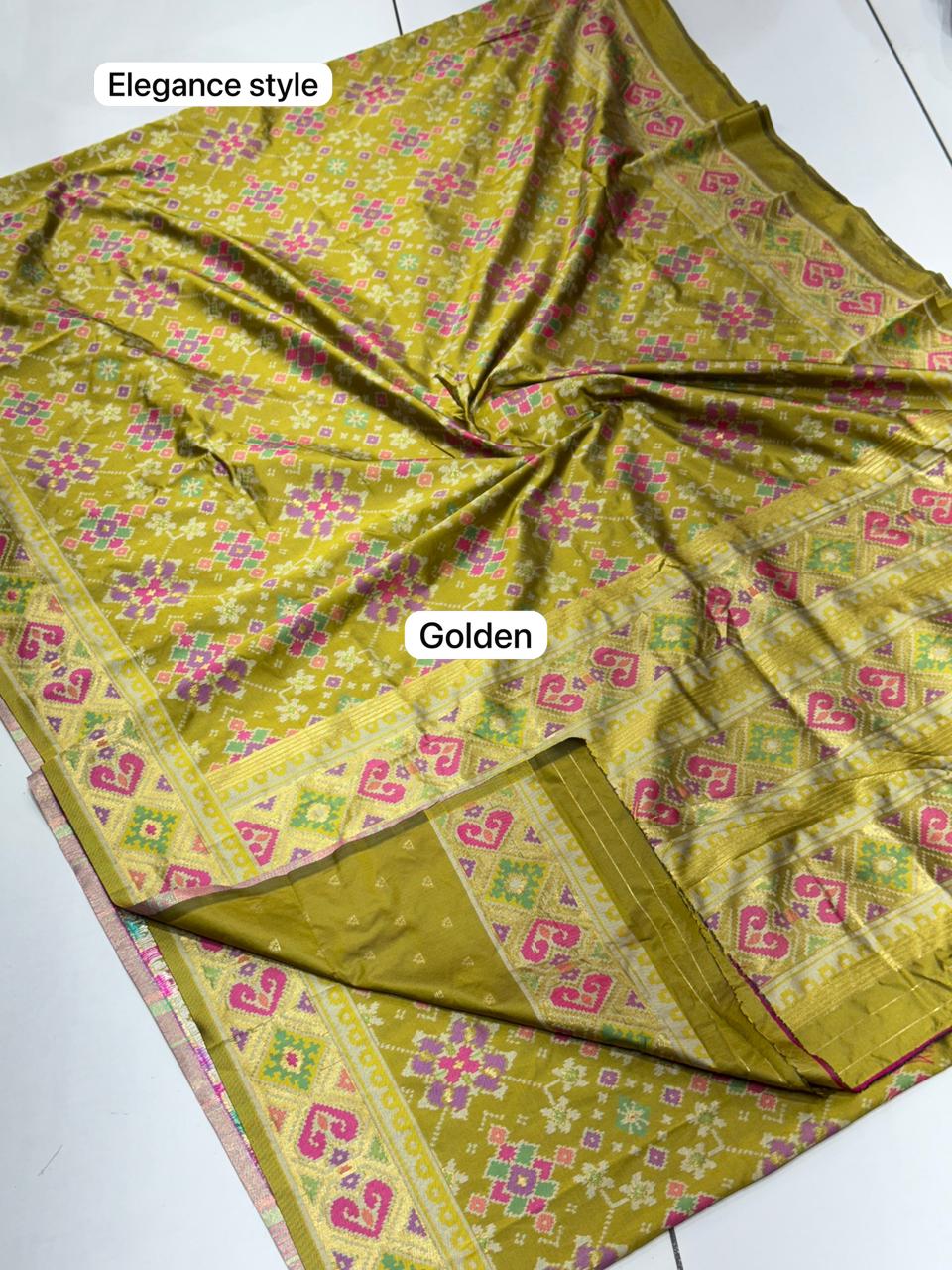 Traditional Manek Chowk Woven Patola Saree in Soft Banarasi Silk