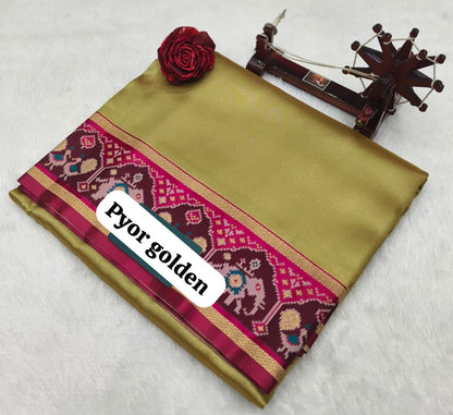 New Golden Real Banarasi Patola Border Pallu 2