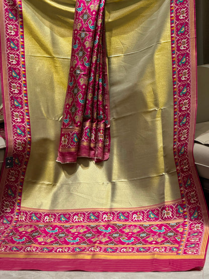 New Golden Real Banarasi Patola Border Pallu 2