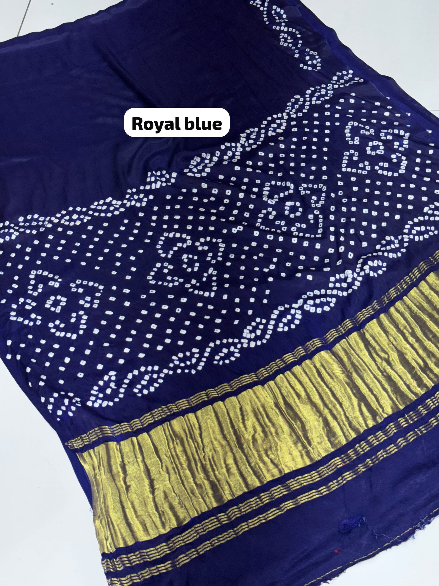 Panvel Gala Border Premium Gaji Silk Hand Bandhej Saree with Pure Lagdi Patto
