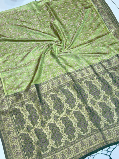 Pure Jamiyavaram Silk Saree with Authentic Kasab Zari & Ashavalli Design