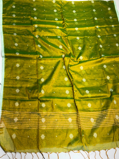 Lightweight Handloom Tissue Silk Saree in Authentic Woven Design