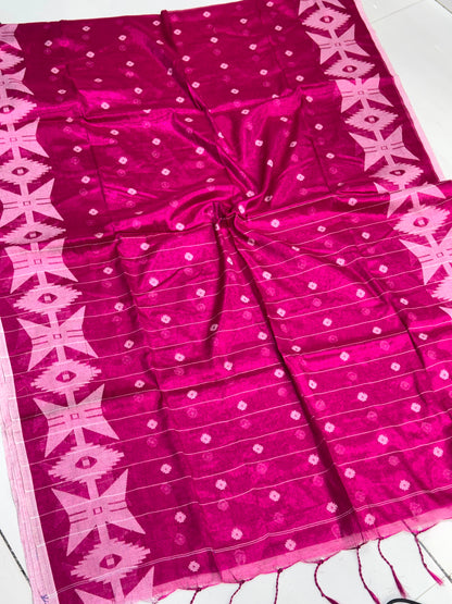 Authentic Handloom Tissue Silk Saree – Woven Butti & Border for Premium Party Wear
