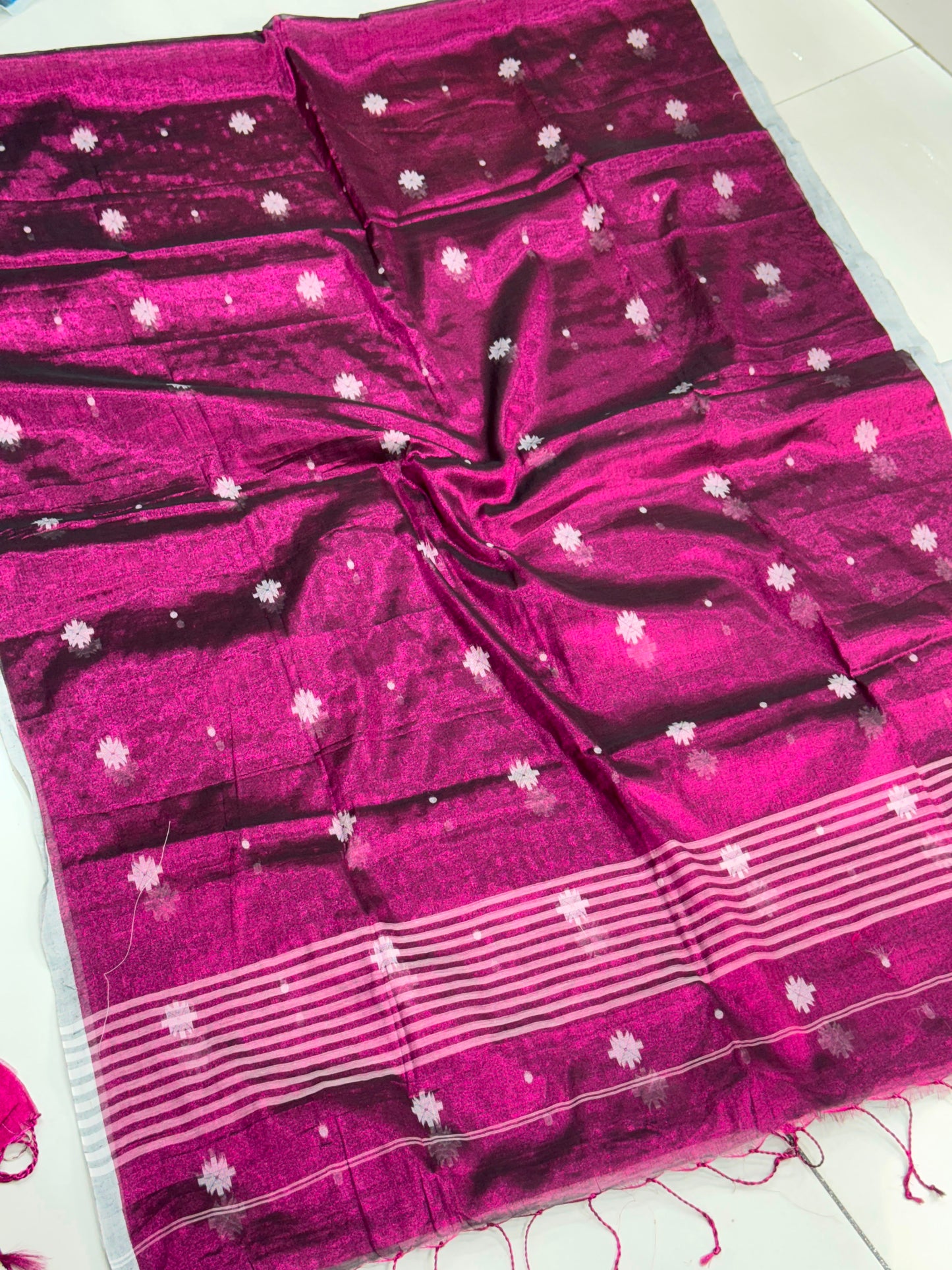 Lightweight Handloom Tissue Silk Saree in Authentic Woven Design