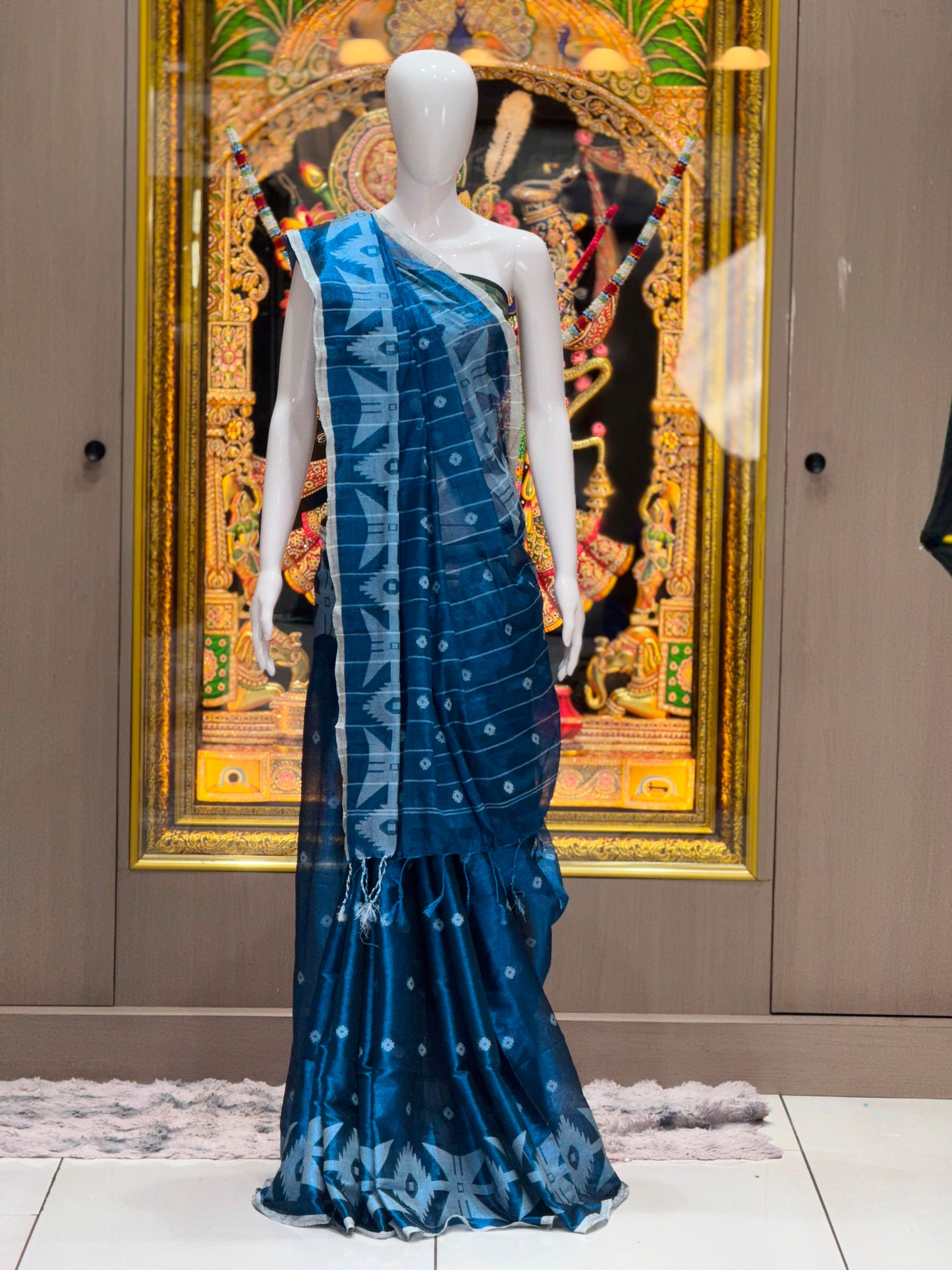 Authentic Handloom Tissue Silk Saree – Woven Butti & Border for Premium Party Wear