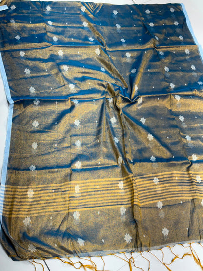 Lightweight Handloom Tissue Silk Saree in Authentic Woven Design