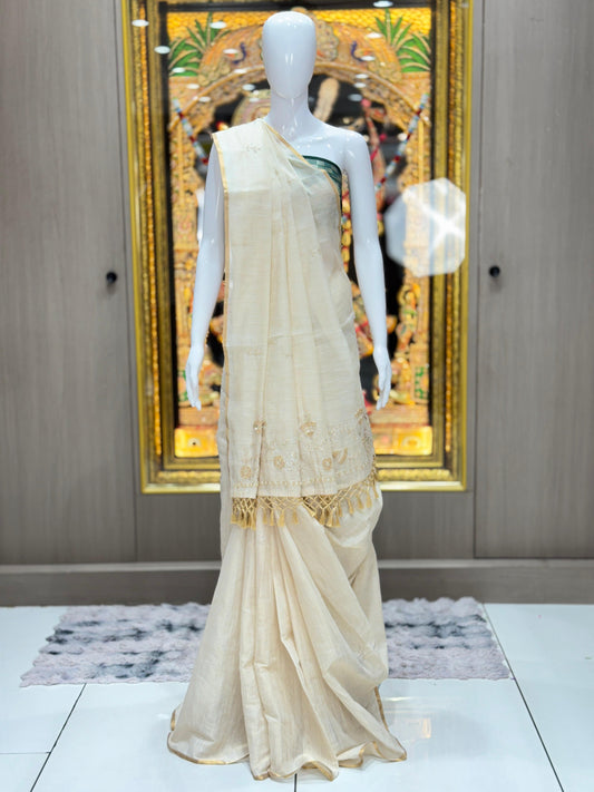 Real Tissue Cotton Hand Work