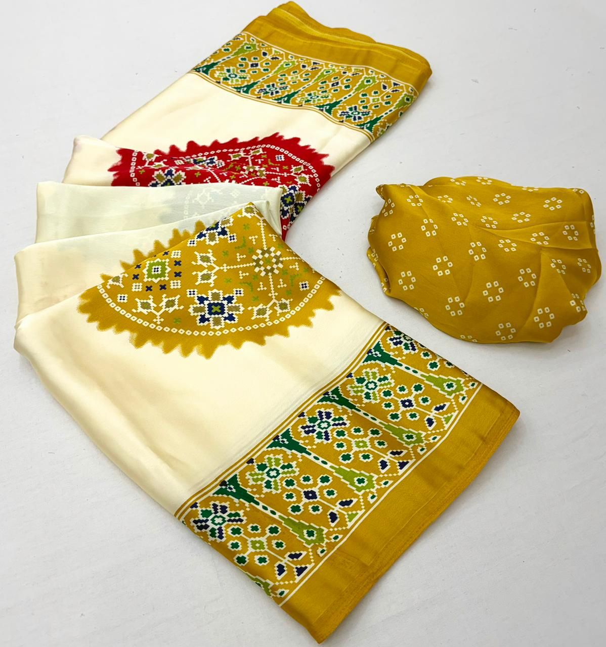 Elegant Crepe Gaji Modal Silk Printed Saree