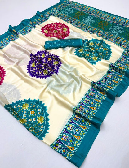 Elegant Crepe Gaji Modal Silk Printed Saree