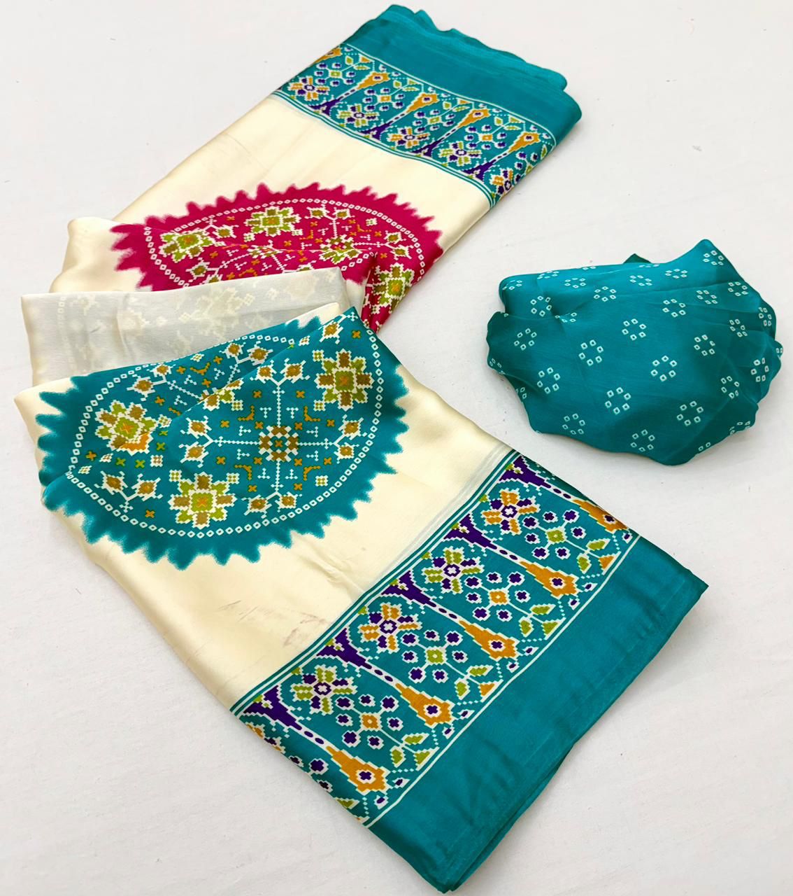 Elegant Crepe Gaji Modal Silk Printed Saree