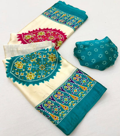 Elegant Crepe Gaji Modal Silk Printed Saree