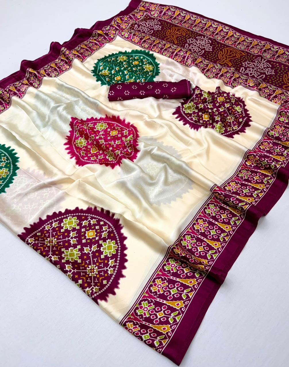 Elegant Crepe Gaji Modal Silk Printed Saree