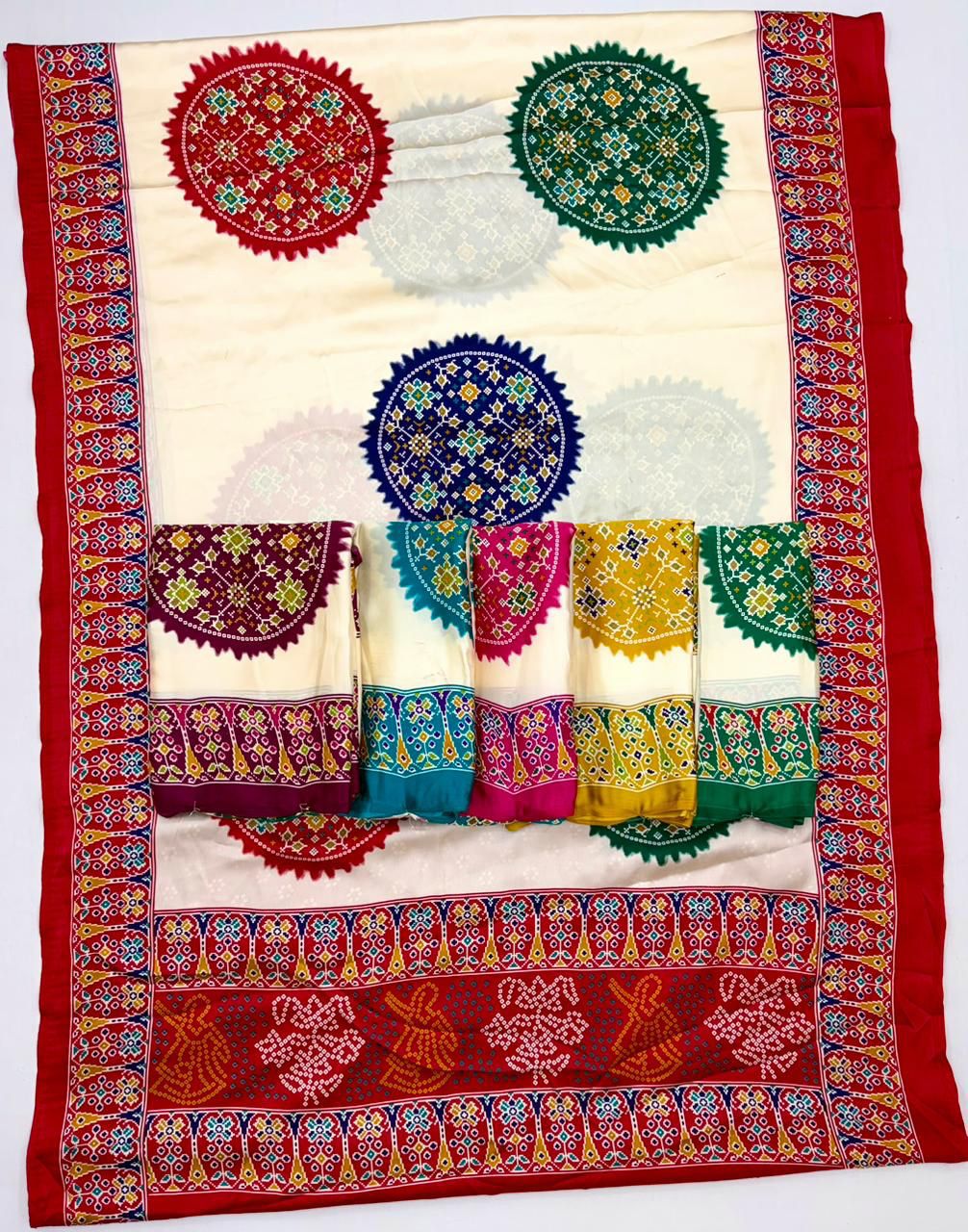 Elegant Crepe Gaji Modal Silk Printed Saree