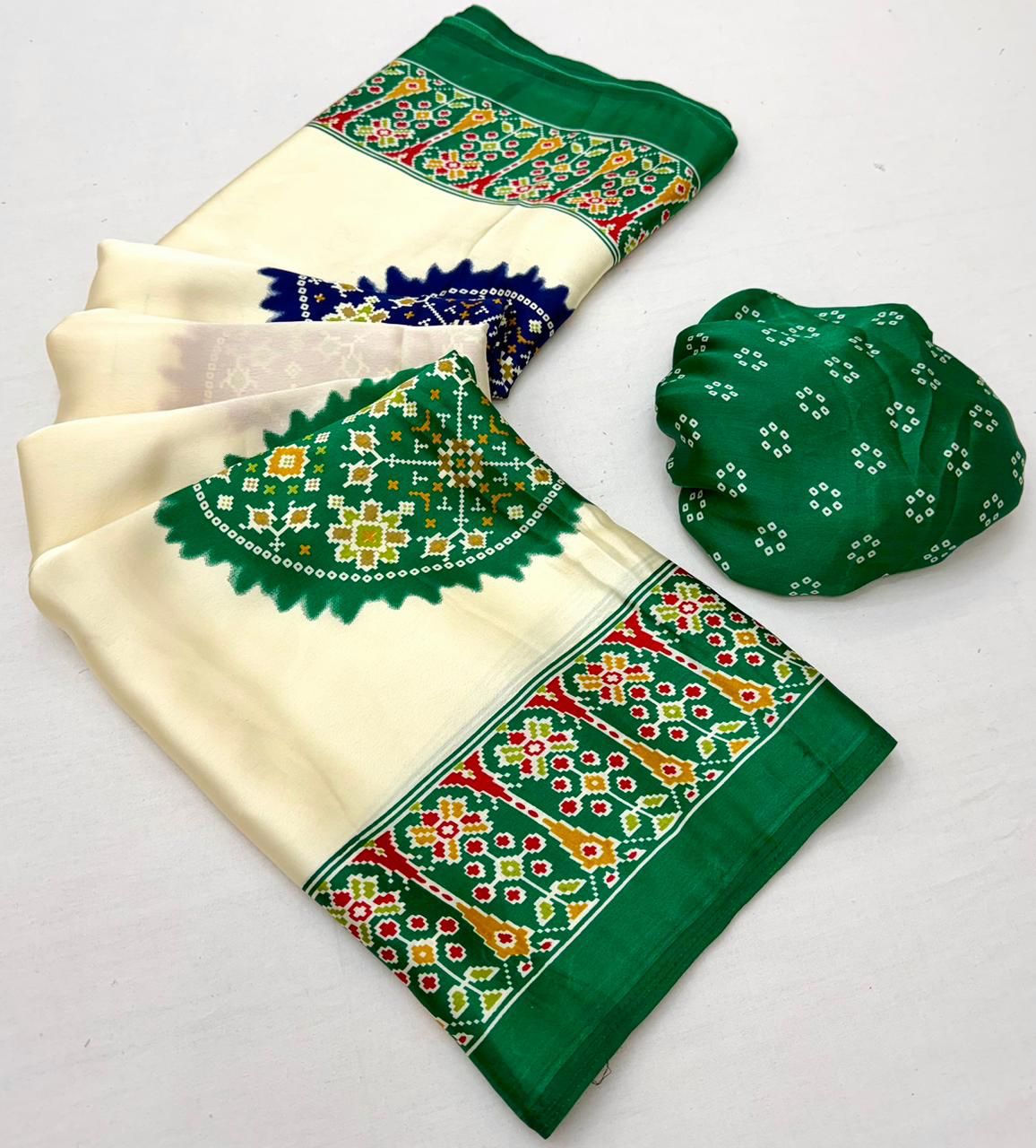 Elegant Crepe Gaji Modal Silk Printed Saree