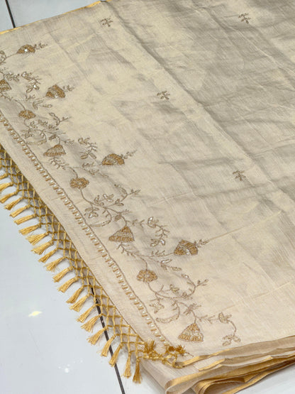 Real Tissue Cotton Hand Work