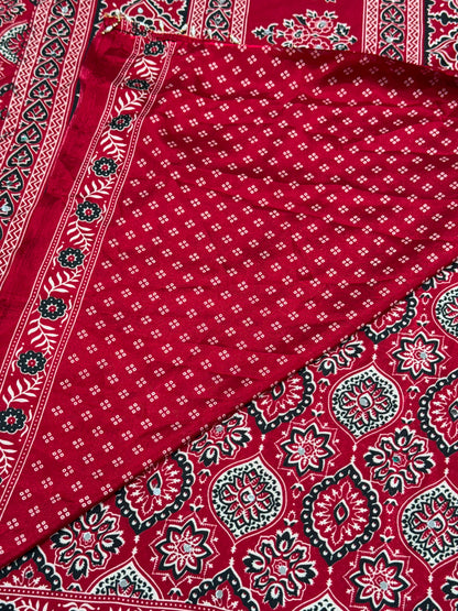 Maroon Premium Crepe Silk Mirror Work Saree with Designer Pallu Border & Tassels | Festive & Party Wear