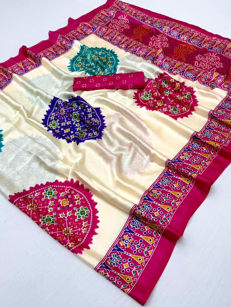 Elegant Crepe Gaji Modal Silk Printed Saree