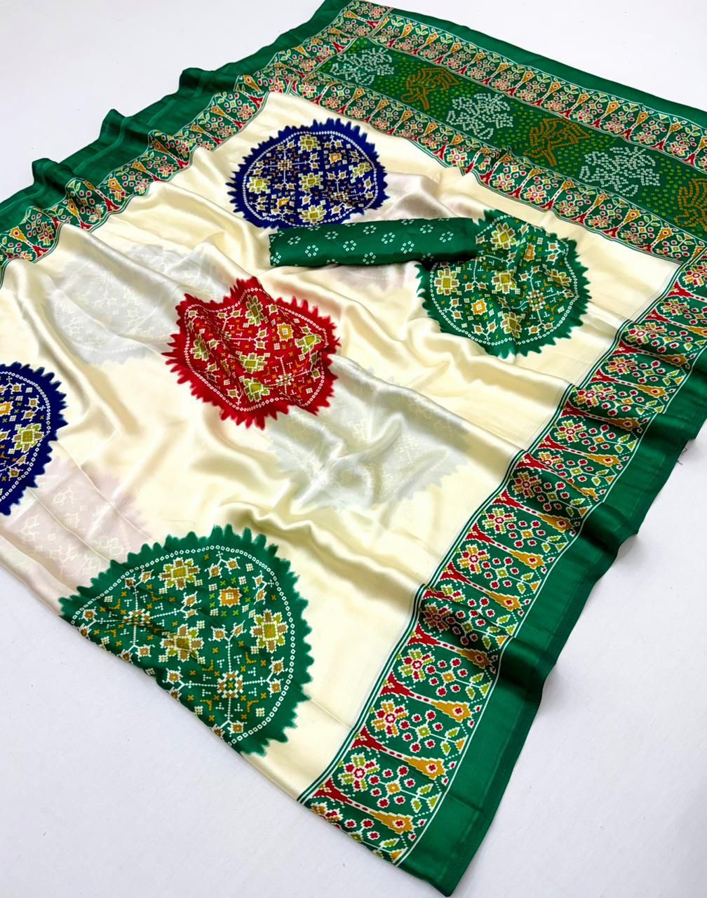 Elegant Crepe Gaji Modal Silk Printed Saree